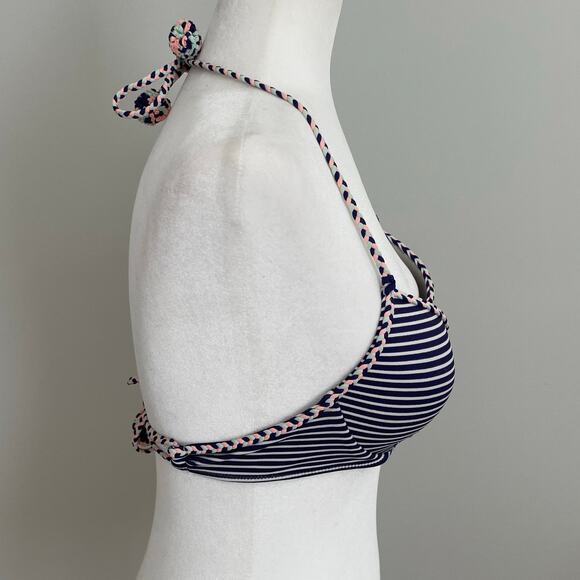 Victoria's Secret The Fabulous Striped Halter Bikini Top 34B - Picture 3 of 9